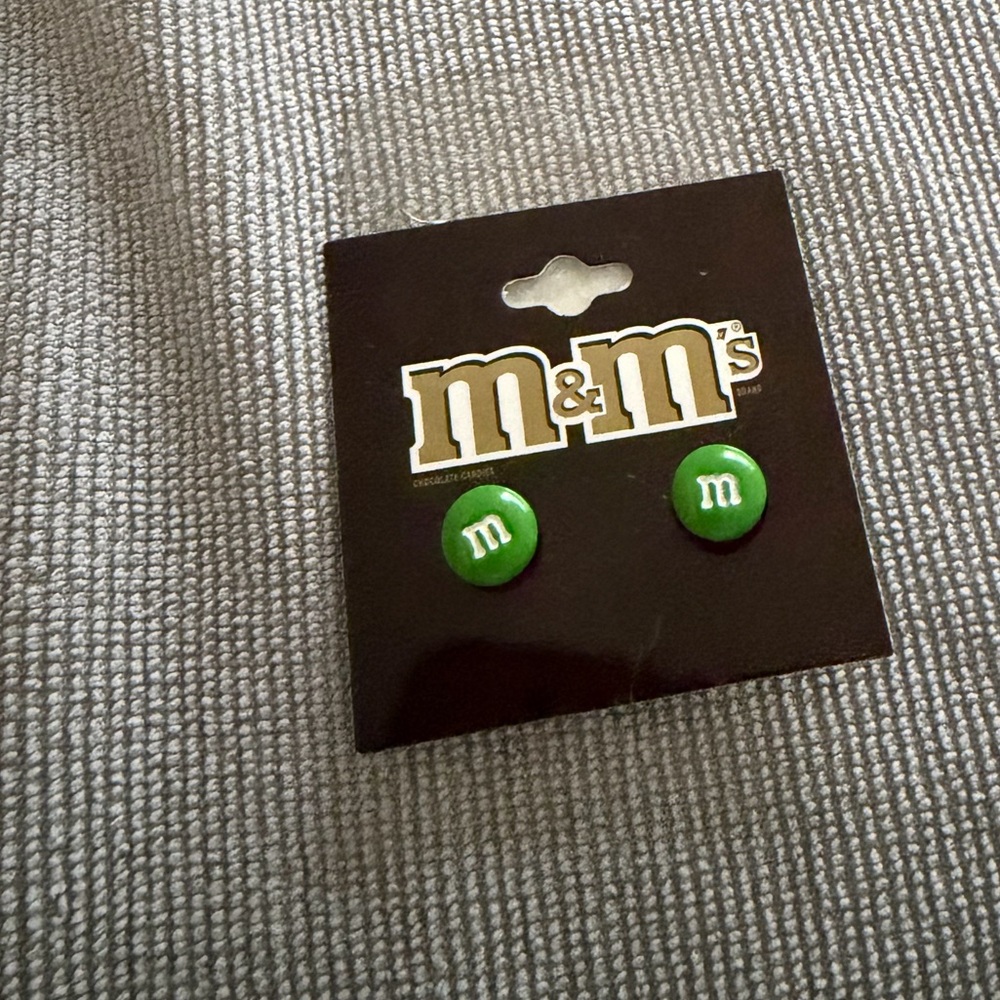 M & Ms Stud Earrings (green)